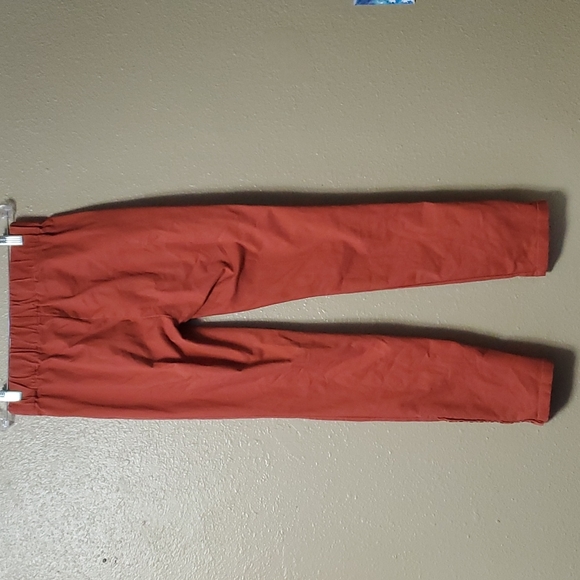Soft Surroundings Sz S Pull on Pants Orange Rust Snaps at Ankle Trousers Jeans - Picture 2 of 8